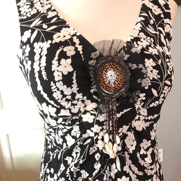 Vintage Cascade Asymmetrical Embellished Dress - Picture 10 of 15